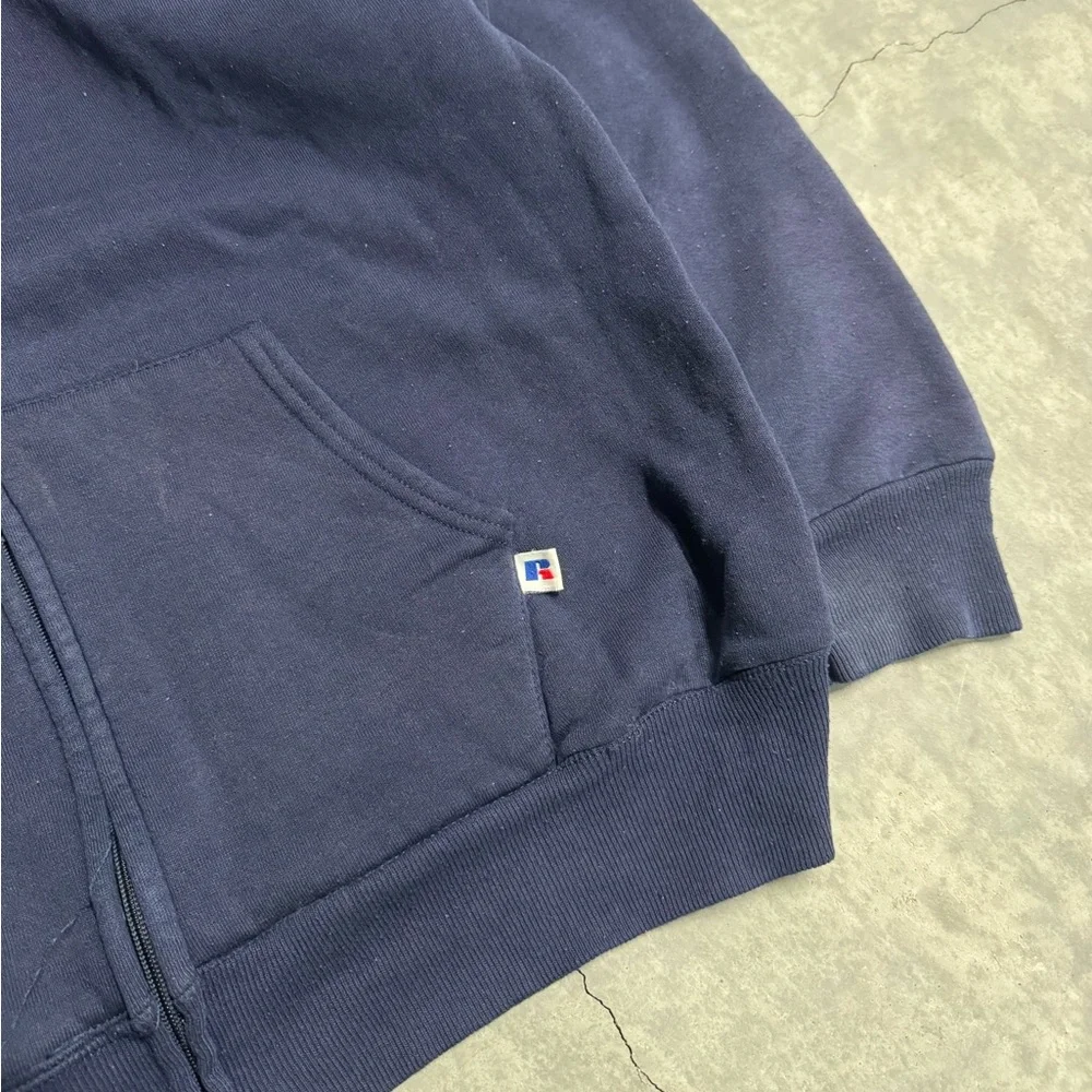 Navy Russel Athletics Full-Zip Hoodie - Picture 2 of 7